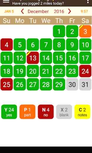 Habit Calendar : Easy Tracker for Habit Streaks. 1