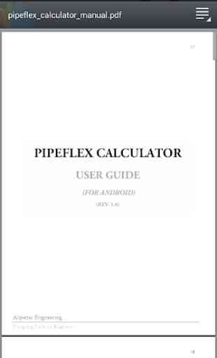 Pipeflex Calculator 2