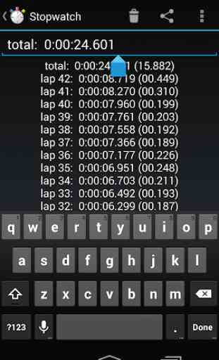 stopwatch with lap times 4