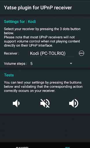 UPnP receiver plugin for Yatse 1