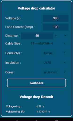 Voltage drop / Cable size /Short circuit Calcs 3