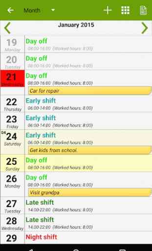 Shift Work Calendar (FlexR Pro) 4