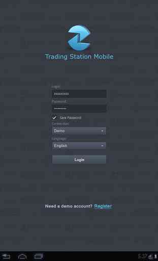FXCM Trading Station Tablet 1