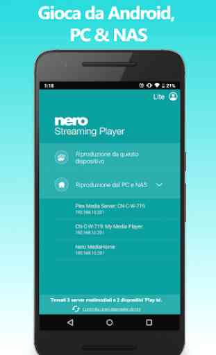 Nero Streaming Player | Collegare il telefono TV 2