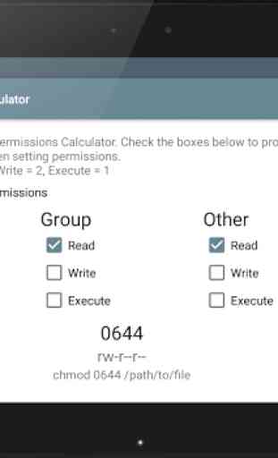 Unix/Linux Permissions Calculator 3