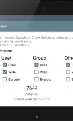 Unix/Linux Permissions Calculator 4