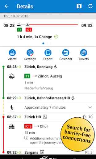 ZVV timetable app 4
