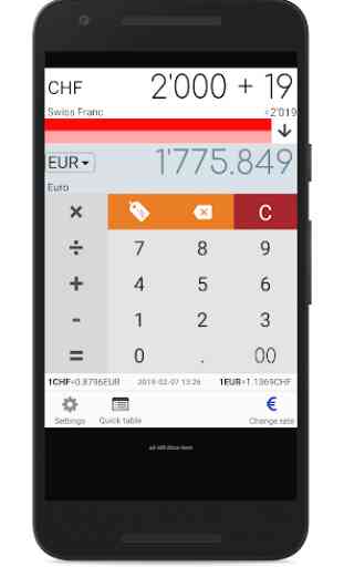 Swiss Franc CHF currency converter 1