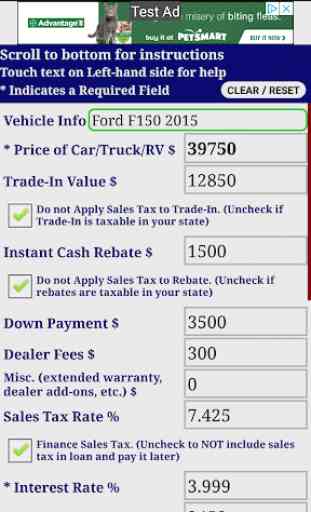 Auto Car Loan Payment Calculator Free 4