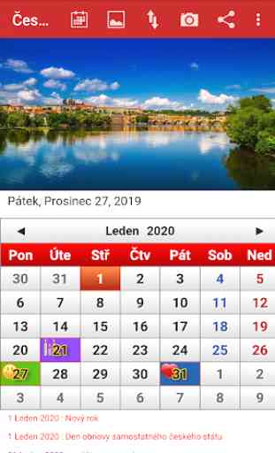Czech Calendar 2020 1