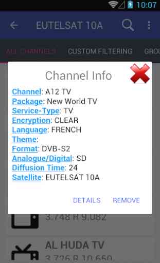 Eutelsat Frequency List 4