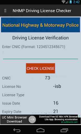 Motorway License Checker 2