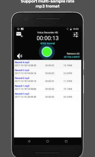 Voice Recorder － mp3 format HD 2