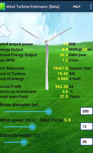 Wind Turbine Estimator beta 2