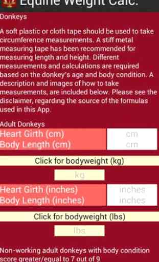Equine Weight Calculator 2