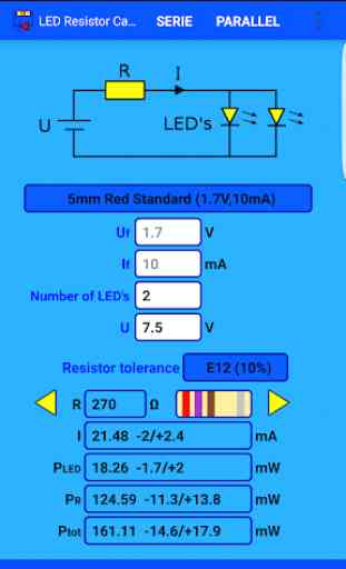 LED Resistor Calculator 2