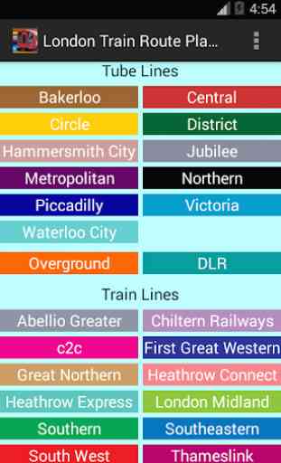 London Train Route Planner 4
