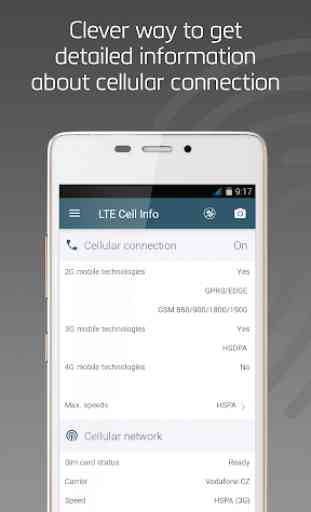 LTE Info Cellulare: Stato di Rete per WiFi, 4G, 3G 1