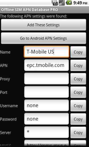 Offline SIM APN Database Pro 4