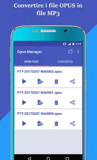 Voce e Audio Manager per WhatsApp da OPUS a MP3 4