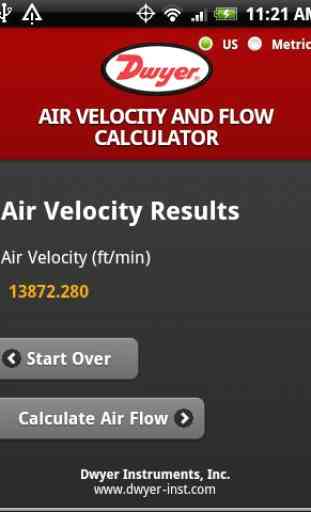 Dwyer Air Velocity Calculator 3