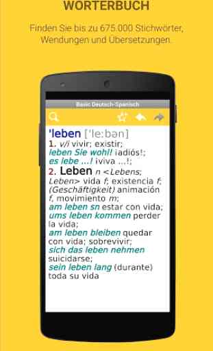 Deutsch - Spanisch Wörterbuch & Übersetzer 3