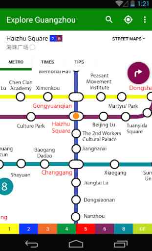 Explore Guangzhou metro map 1