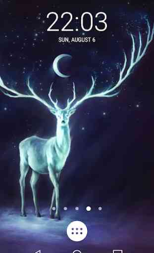 Night Bringer : Magic glowing deer live wallpaper 1