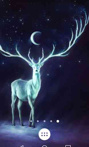 Night Bringer : Magic glowing deer live wallpaper 2