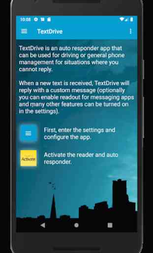 TextDrive - Auto responder / No Texting App 3