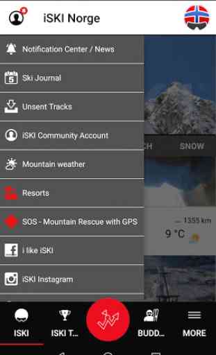 iSKI Norge - Ski, snow, resort info, Gps Tracker 3