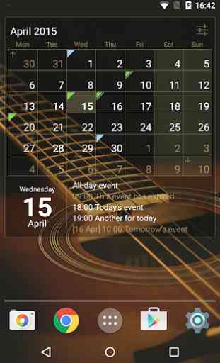 Calendar Widget Month + Agenda 1