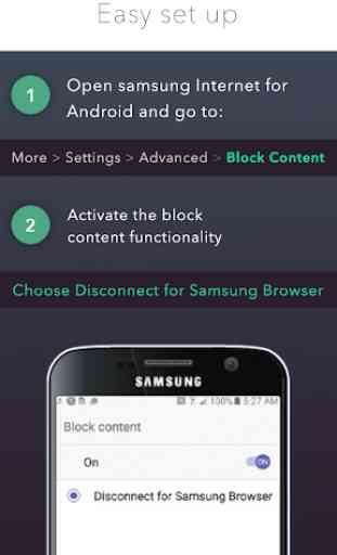 Disconnect for Samsung Internet Browser 2
