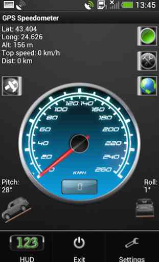 GPS Tachimetro in mph o kph 1