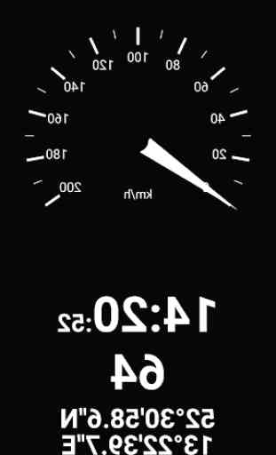 Tachometer km/h mit Entfernungsmesser und HUD 4