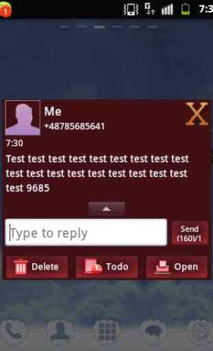 Tema di Rosso GO SMS Pro 3