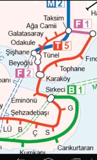 Istanbul Metro e tram Mappa 2019 2