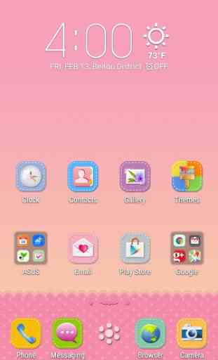 Lovely Pink ASUS ZenUI Theme 2