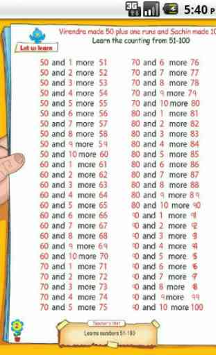 Numbers 51-100 for LKG Kids - Giggles & Jiggles 2