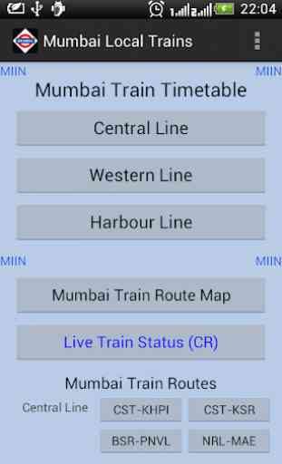Mumbai Local Train Timetable 1
