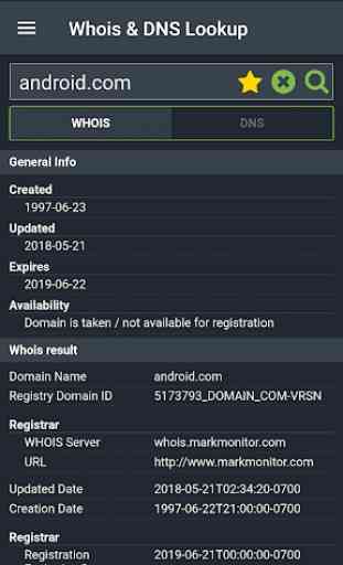 Whois & DNS Lookup - Domain/IP 2