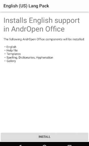 English Lang Pack for AndrOpen Office 1