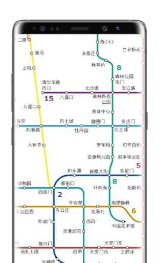 metropolitana di Pechino Mappa 1