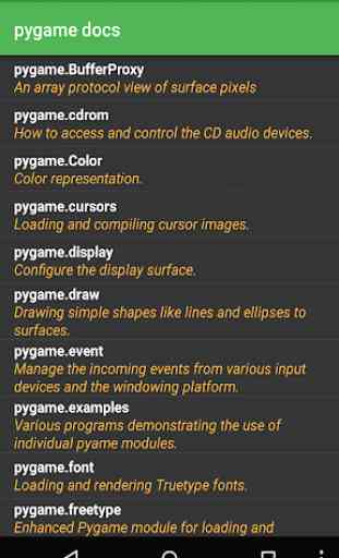 Docs for pygame 1