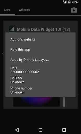 Mobile Data Widget 4