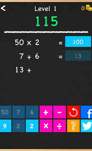 Numbers Game Math Brain Puzzle 1