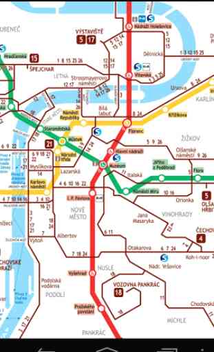 Praga Metro e tram Mappa 2019 1