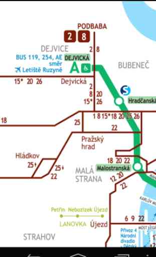 Praga Metro e tram Mappa 2019 4