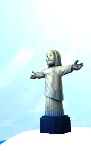 Statua di Cristo Redentore 3D 1