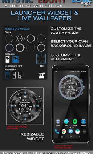 Mystic Ebony HD Watch Face Widget & Live Wallpaper 2